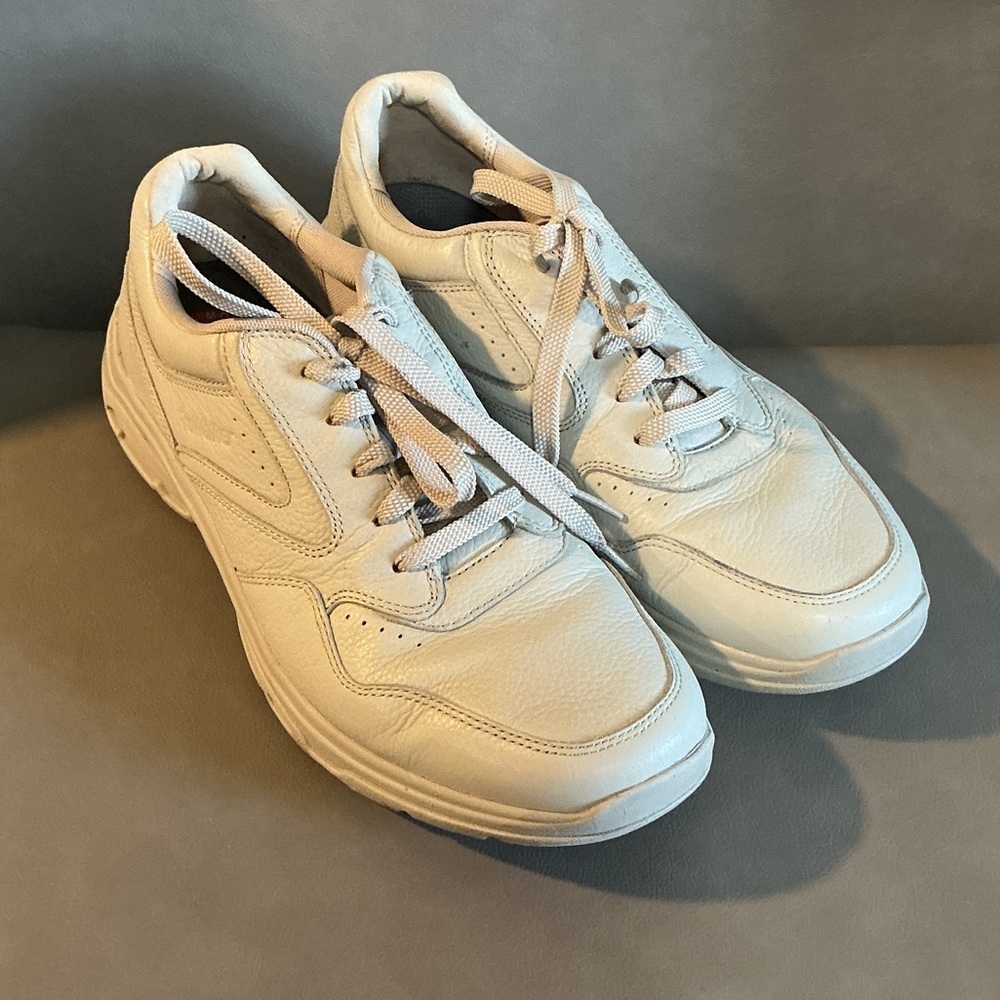 Rockport Men's White Leather Athletic Sneakers
